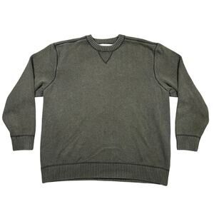 Eddie Bauer Knit Sweater Crewneck Olive Green Men’s 2XL